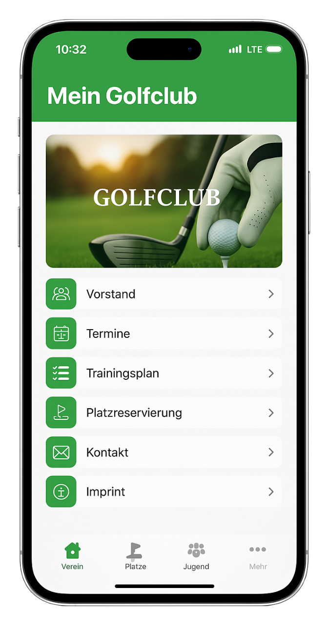 Mein Golfclub App